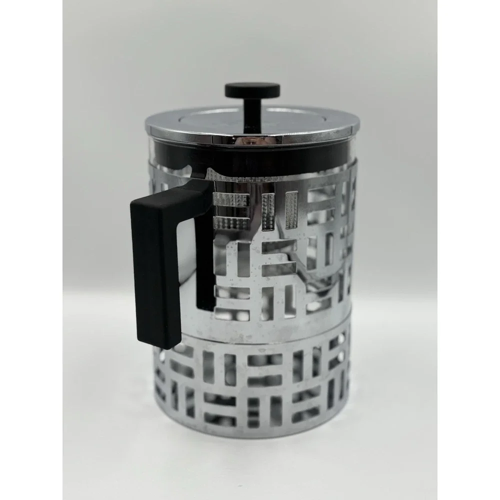 2 Piece Bodum French‎ Press EXC Stainless Steel Body Modern Art Deco, WARMER